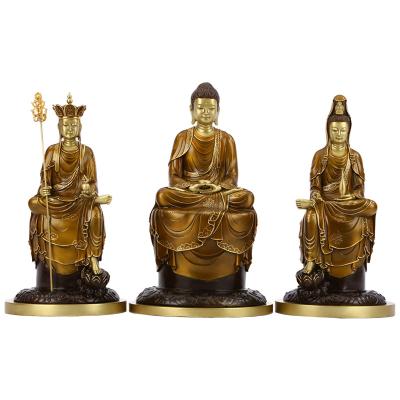 China China Head Office Business Gifts Copper Artifact Copper Brass Buddha Statue for sale