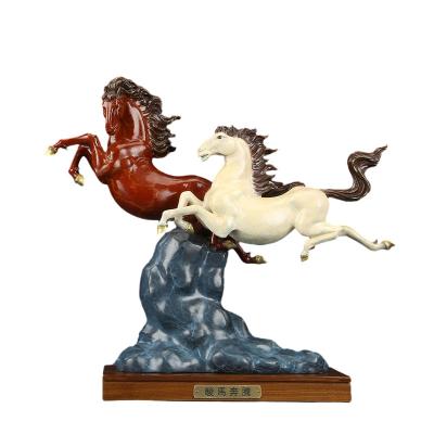 China China Household Gifts Copper Ornaments Arts And Crafts Carve Brass Horse Ornaments for sale