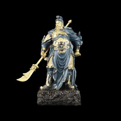 China China Home Gifts Crafting Office Crafts Copper Guan Gong Statue Decoration for sale