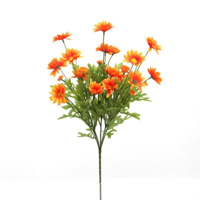 China wholesale artificial daisy flower plant multi flower head for bouquet plastic multi head wedding diy artificial real touch daisy flower for sale