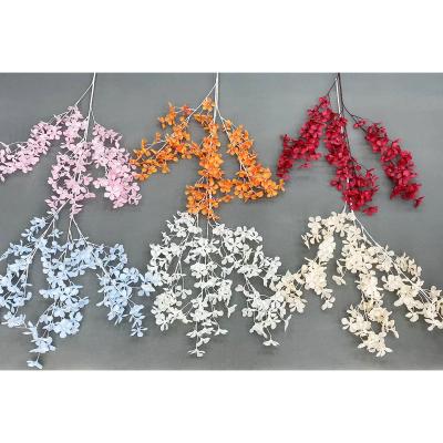 China Silk+plastic 2022 new style Artificial Cherry Blossom stems Sakura apple silk flower for wedding centerpieces for sale