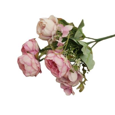 China Real Look High Quality Wedding Decoration Flower Supplies Artificial Decorative Rose Orchid Cherry Blossom Peony Flower Wholesale for sale