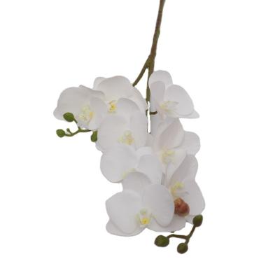 China Wholesale Durable Home Decoration White Silk Orchid Phalaenopsis Plant Artificial Flower Plastic Orchids for sale