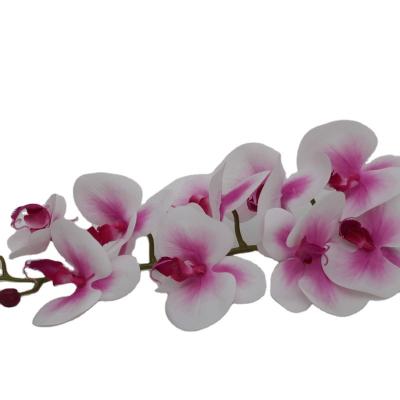 China Factory Price Home Wholesale Home Decor Decoration Artificial Orchid Flowers 9 Heads Artificial Real Latex Phalaenopsis Touch Flowers for sale