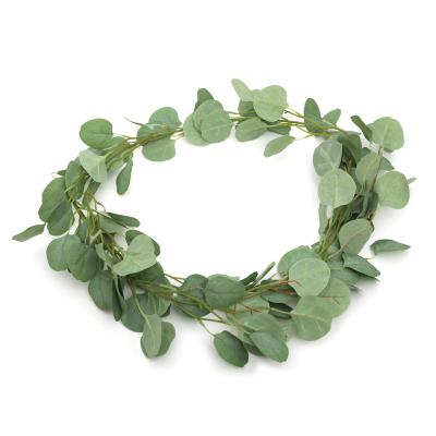 China Artificial Garland Wedding Home Decoration Silk Eucalyptus Vines Eucalyptus for sale