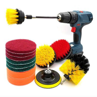 China Electric Drill Rod Cleaning Dust Polishing Polishing Disc Brush Head Electric Drill Universal Play Brush Car Polishing Set for sale