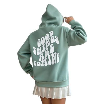 China Free Sample Oti Textile Anti-wrinkle Drawstring Graphic Drawstring Oti Free Sample Design Letter Drop Hooded Women's Hoodies and Sweatshirts for sale