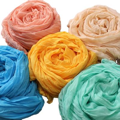 China Fashion Candy Autumn Winter Cotton Linen Hijab Solid Color Cheap 25 Colors Cotton Canvas New Colors Fold Bali Yarn Hijab for sale