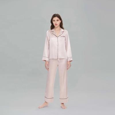 China September Wholesale Breathable China 100% Super Silk Pajamas Women for sale