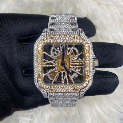 China Iced Out Bling Full Diamond Dial Watch VVS Moissanite Luxury Jewelry Iced Out Watch for sale