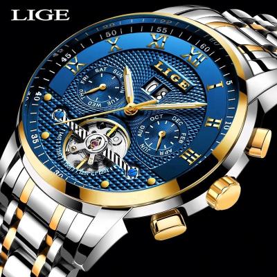 China Japan Automatic Movement Watch LIGE 9841Mechanical Date Waterproof Men Watch Automatic Clock Top Luxury Stainless Steel For Men's Gift 2020 Watch for sale