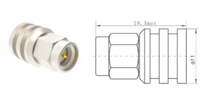 中国 2ワット パワー 50Ohm SMA 男性 RF コアックス負荷/終了 DC-18GHz 円筒式電阻 販売のため