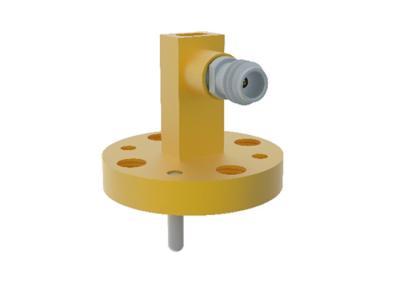 China WR12 BJ740 To 1.0mm Female Waveguide To Coax Adapter 60GHz~90GHz Right Angle for sale