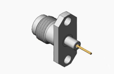 China Female 1.85mm RF Connector Flange Mout Type Stainless Steel Material with Long Microstrip for sale