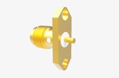 China SMA Female Brass Aerospace Grade RF Coaxial Connector with Microstrip for sale