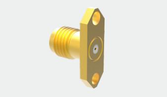 China Aerosapce Application SMA Brass Gold Plated Female RF Coaxial Connector for sale