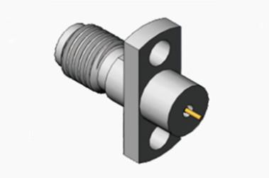 China MSSM Vrouwelijke 2-holes flens RF coaxial connector met metalen convex oppervlak Te koop