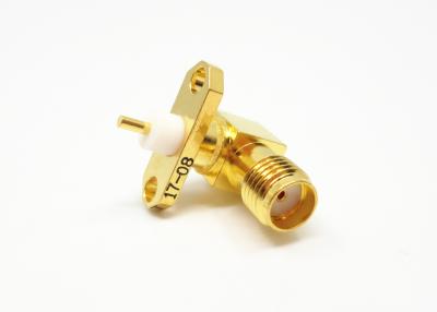 China Gold Plating Brass 50Ω SMA Female Right Angle Connector for sale