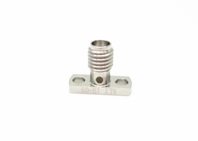 China Stainless Steel 50Ω 18GHz Gold Plated SSMA Female 2-hole RF Connector for sale