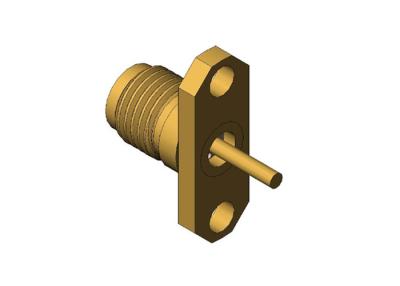 China latón femenino del conector del RF del reborde de 2 agujeros de 2.92m m en venta