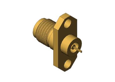 China 50 Ohm-Millimeter-Wellen-Verbindungsstück-Flanschdose gerade 2.92mm Rf-Verbindungsstück zu verkaufen