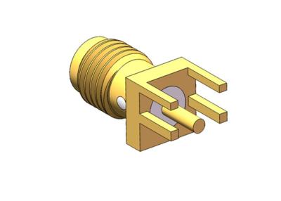 China IEC60169-15 SMA RF Connector Straight Female PCB SMA Connector Soldering for sale