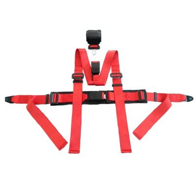 China Standard 3point bus truck passenger safety device racing harness with red retractor polyester webbing for seat belt for sale