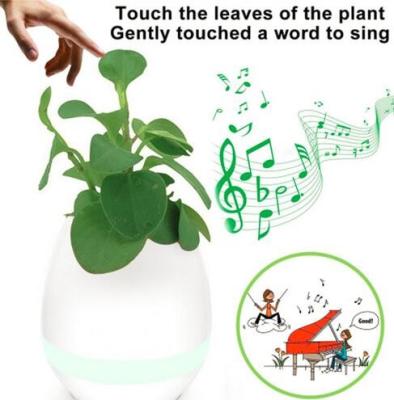 China Music Flower Pot K3 Portable Bluetooth Speaker Changeable Colors DC 5V LED Smart Lights for sale