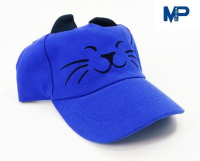 China Blue Cat Men Women Beanie Personalized Baseball Caps 13cm Depth 7.5cm Brim Width for sale