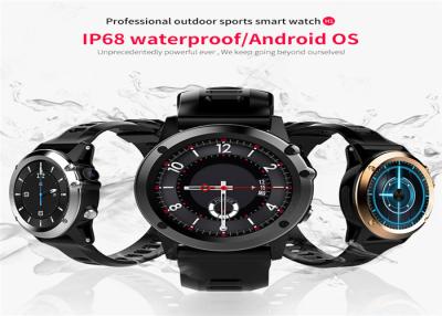 China Black Color Touch Screen Watch Android , Bluetooth Smart Wrist Watch TPU Bracelet for sale