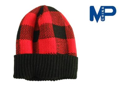 Cina Le grate acriliche dei bambini hanno tricottato il cappuccio dei cappelli del Beanie del jacquard con il bordo della banda in vendita