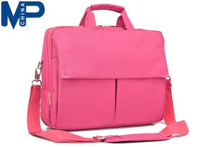 China Pink 12’’ Nylon Shoulder Stylish Ladies Laptop Carry Bags Briefcase for Notebook iPad for sale