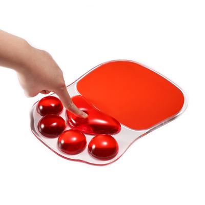 China With Transparent Cat Paw 3d Wrist Rest Cat Paw 3d Gel Mouse Pad CustoErgonomic Silicone Cushion Wrist Rest for sale