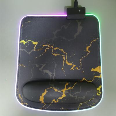 China Durable Smooth Superfine Fiber Memory Foam Ergonomic Mouse Pad RGB Mousepad Wrist Rest Support for sale