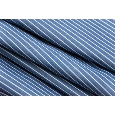 China SOFT ENDING 100% Polyester Fabrics Cool And Beautiful Woven Poplin Stripe Solid Dyed Fabrics for sale