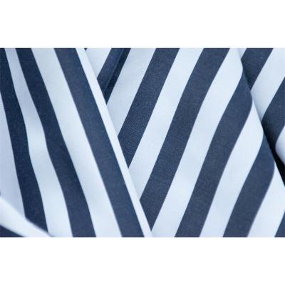 China SOFT FINISH Polyester Cvc Poplin Fabric Good Breathability Solid Bedding Poplin Stripe Fabric for sale