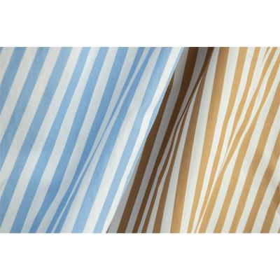 China SOFT FINISH Soft Line Design Customized Cotton Printed Solid Skirt Poplin Stripe Fabric for sale