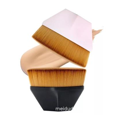 China Professional Foundation Brush Flat Surface Kabuki Hexagon Face Blush, Foundation Makeup Brush For Blending Liquid, Cream Cosmetics for sale