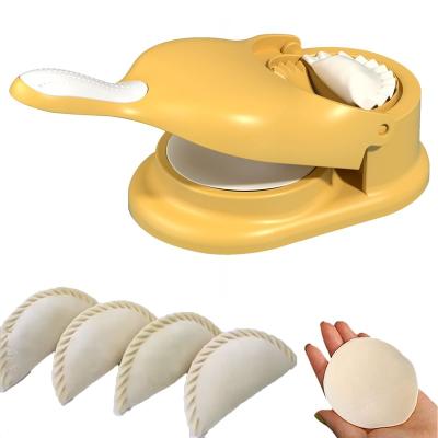 China New Viable 2 in 1 Dumpling Maker Mold Skin Wrapper Dough Press Maker Kitchen Dumpling Making Tool for sale