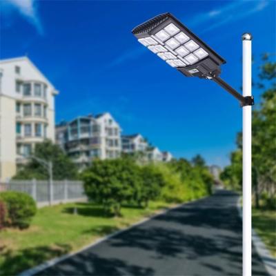 China Energy Saving ABS Road Lights Adjust Black Panel Powered Led Solar Street Light With Lithium Battery for sale