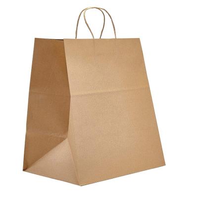 China Natural Recyclable Tote Multiwall Kraft Paper Bag Gift For Birthdays for sale