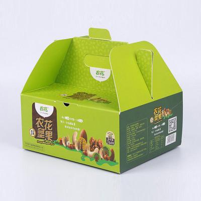 China Recyclable Take Out Green Paper Packaging Boxes Glossy Lamination And Soft Crease For Food Packaging for sale