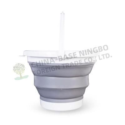 China Viable Collapsible Portable Wash Basin Wash Fishing Folding Camping Home Cleaning Water Bucket for sale