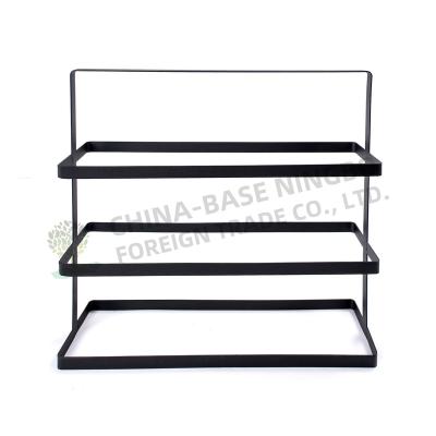 China Traditional 3-Tier Shoe Rack Cabinet Portable Steel Shoe Organizer with Modern Design for sale