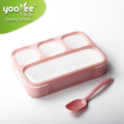 China New Product Microwavable Shantou Yooyee Kids Plastic Divided Plastic Storage Boxes Lunch Box For Kids for sale