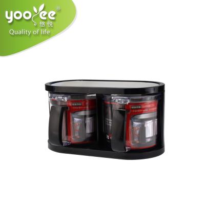 China China Sustainable Factory Hot Plastic Spice Container Set Seasoning Container for sale