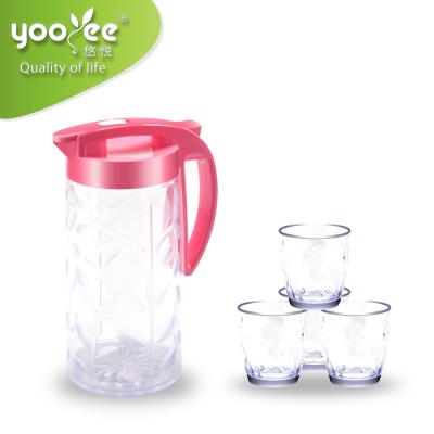 China China Manufacturer Sustainable Food Grade Plastic Jugs Ice Tea Pitcher With Handle Plastic Jugs for sale