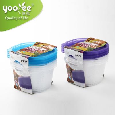 China Freshness Preservation Set Of 4 Pcs Plastic Stackable Bowl Container China Factory for sale