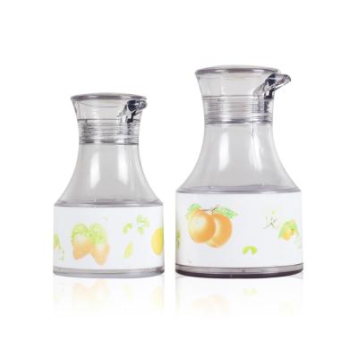 China Hot Sale 220ml Viable Promotional Gift Kitchen Plastic Small Transparent Cooking Oil Jar With Cover for sale