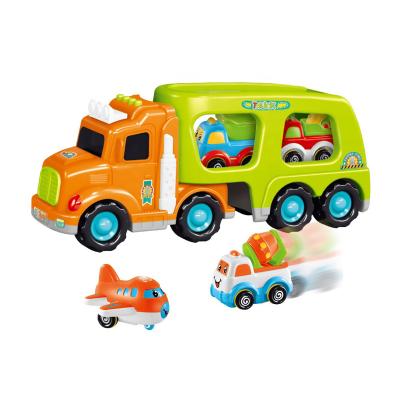 China New Design Children Plastic Toy Transportation Truck Toys Friction Tractor Cartoon Truck Toy 56*42*58cm for sale